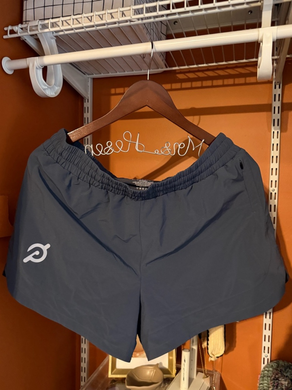 Peloton Women's Dark Gray Athletic Shorts with Logo